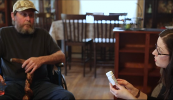 care manager with patient